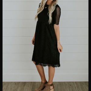 Roolee Black Lace Dress - NWT